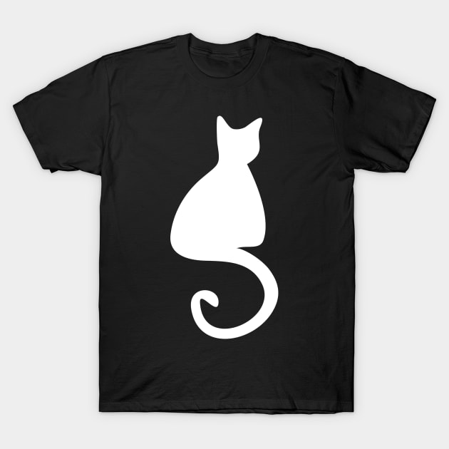 Cat Silhouette T-Shirt by AntiqueImages